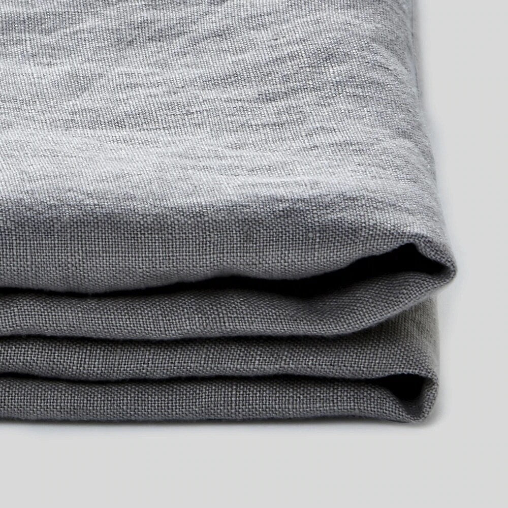 Light Grey - 100% Pure Linen | Linen Cotton Mix | 3 Piece Duvet Cover Set | 4 Piece Sheet Set | Handmade | Pre-washed | Soft