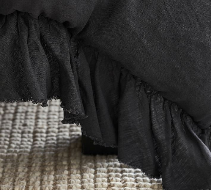 Black - 100% Pure Linen | Linen Cotton Mix | Handmade | Pre-washed | Soft