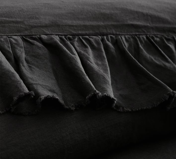 Black - 100% Pure Linen | Linen Cotton Mix | Handmade | Pre-washed | Soft