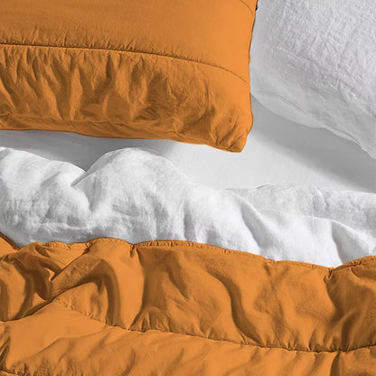 Broad Channel Stitch - Pure Linen Quilt Sets