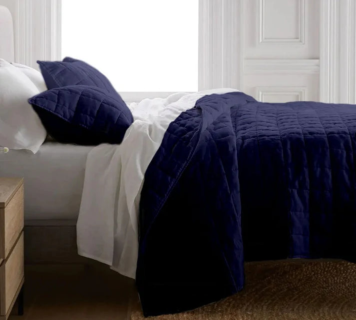 Box stitch - Pure Cotton Sateen Quilt Sets