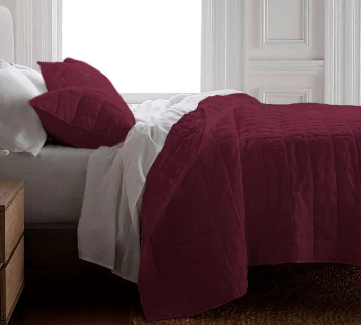 Box stitch - Pure Cotton Sateen Quilt Sets
