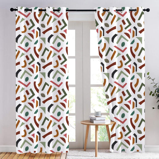 Lyra - Set of 2 Panels Crewel Embroidered Curtains | Linen Cotton Mix | Fully Embroidered | Lined