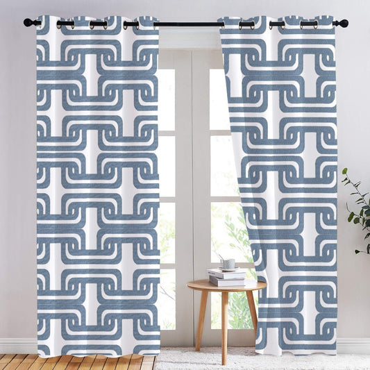 Olga  - Set of 2 Panels Crewel Embroidered Curtains | Linen Cotton Mix | Fully Embroidered | Lined