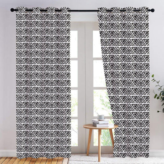 Yelena  - Set of 2 Panels Crewel Embroidered Curtains | Linen Cotton Mix | Fully Embroidered | Lined