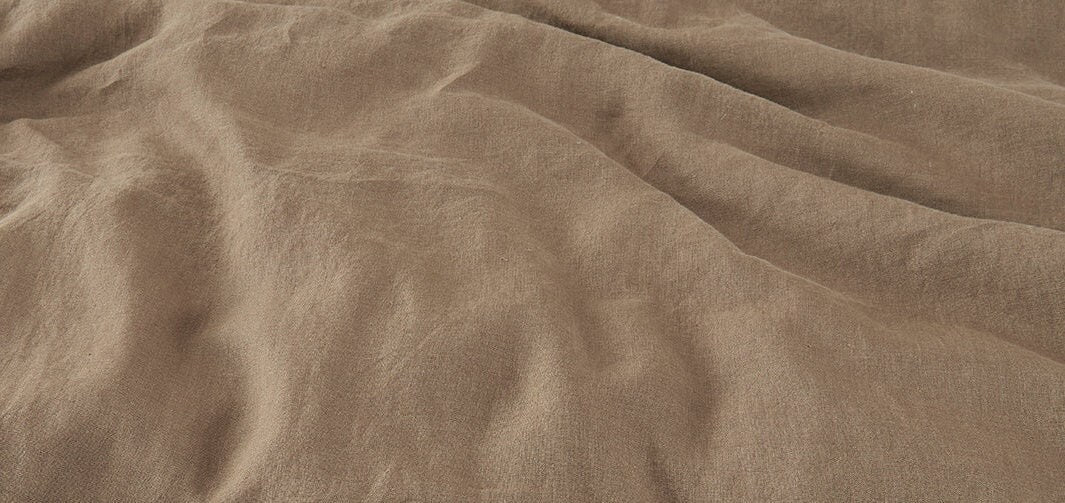 Dusty Brown - 100% Pure Linen | Linen Cotton Mix | 3 Piece Duvet Cover Set | 4 Piece Sheet Set | Handmade | Pre-washed | Soft