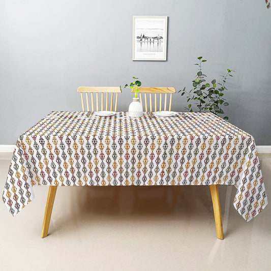 Amalthea- Crewel Embroidered Tablecloth | Linen Cotton Mix | Soft | Handmade | Cotton Linen Backing | Customisable Sizes