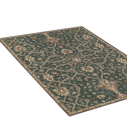 Radin Hand-Tufted Wool Rug - Green, Brown & Beige