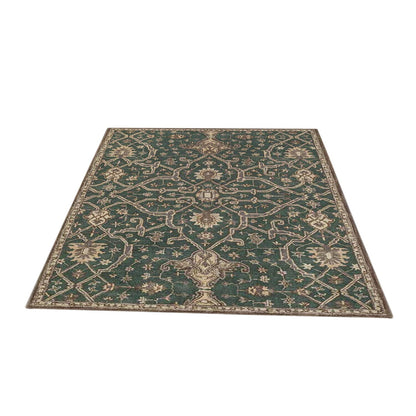 Radin Hand-Tufted Wool Rug - Green, Brown & Beige