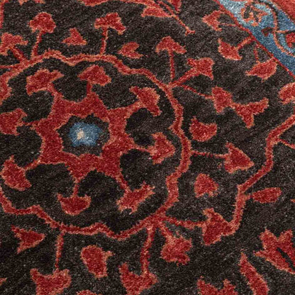 Razdan - Handcrafted Rug/Carpet | Pure Wool | Hand Tufted | High Pile | High Density | Yarn Dyed | Red, Black, Blue
