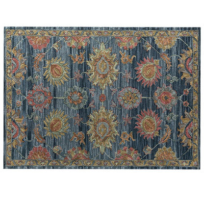 Aziz Hand-Tufted Wool Rug - Blue, Pink & Yellow