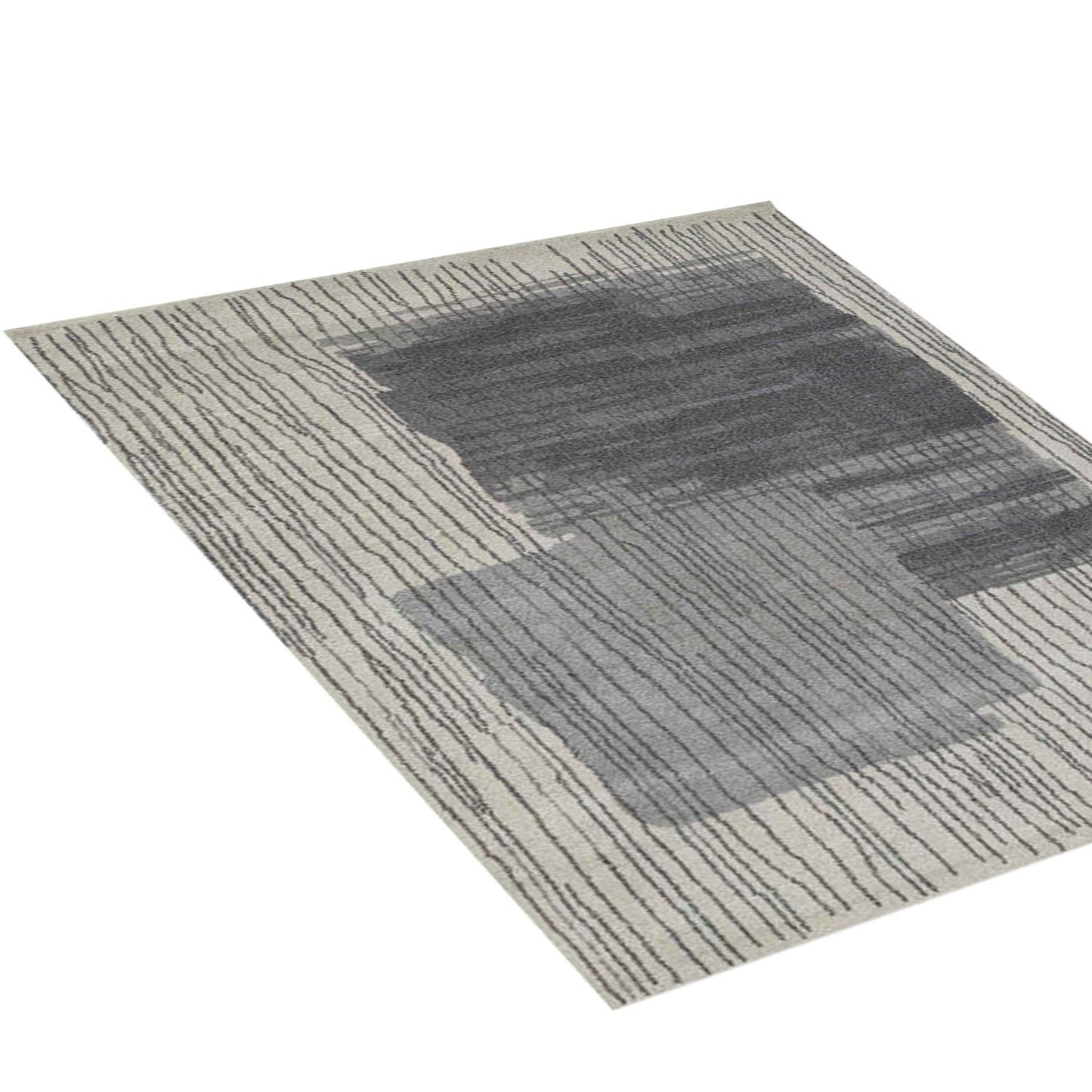 Slate Grey Handcrafted Pure Wool Rug
