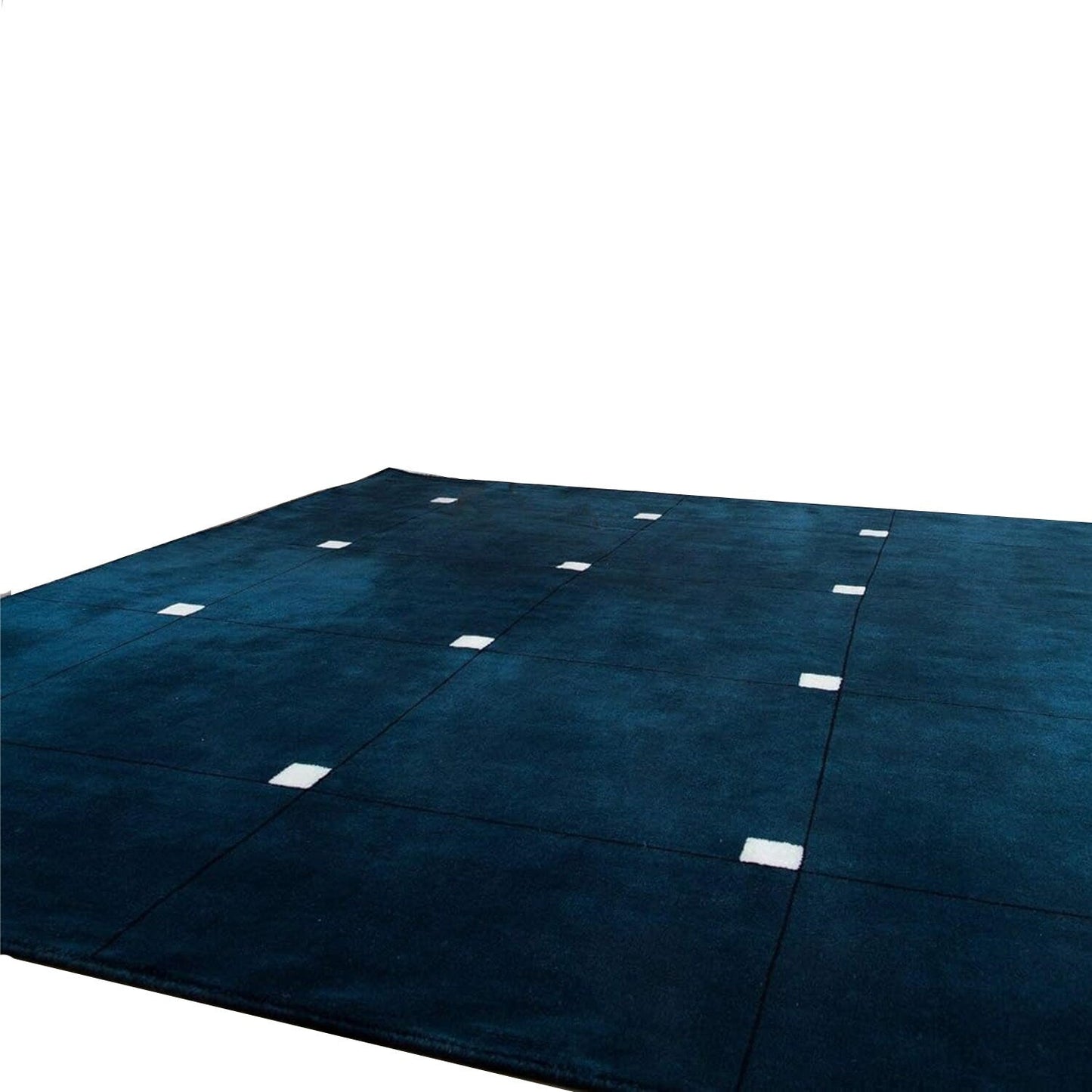 Blue & White Handcrafted Wool Tufted Rug