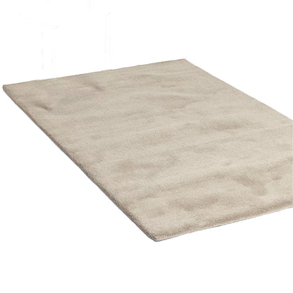 Beige Hand-Tufted Pure Wool Rug - High Density