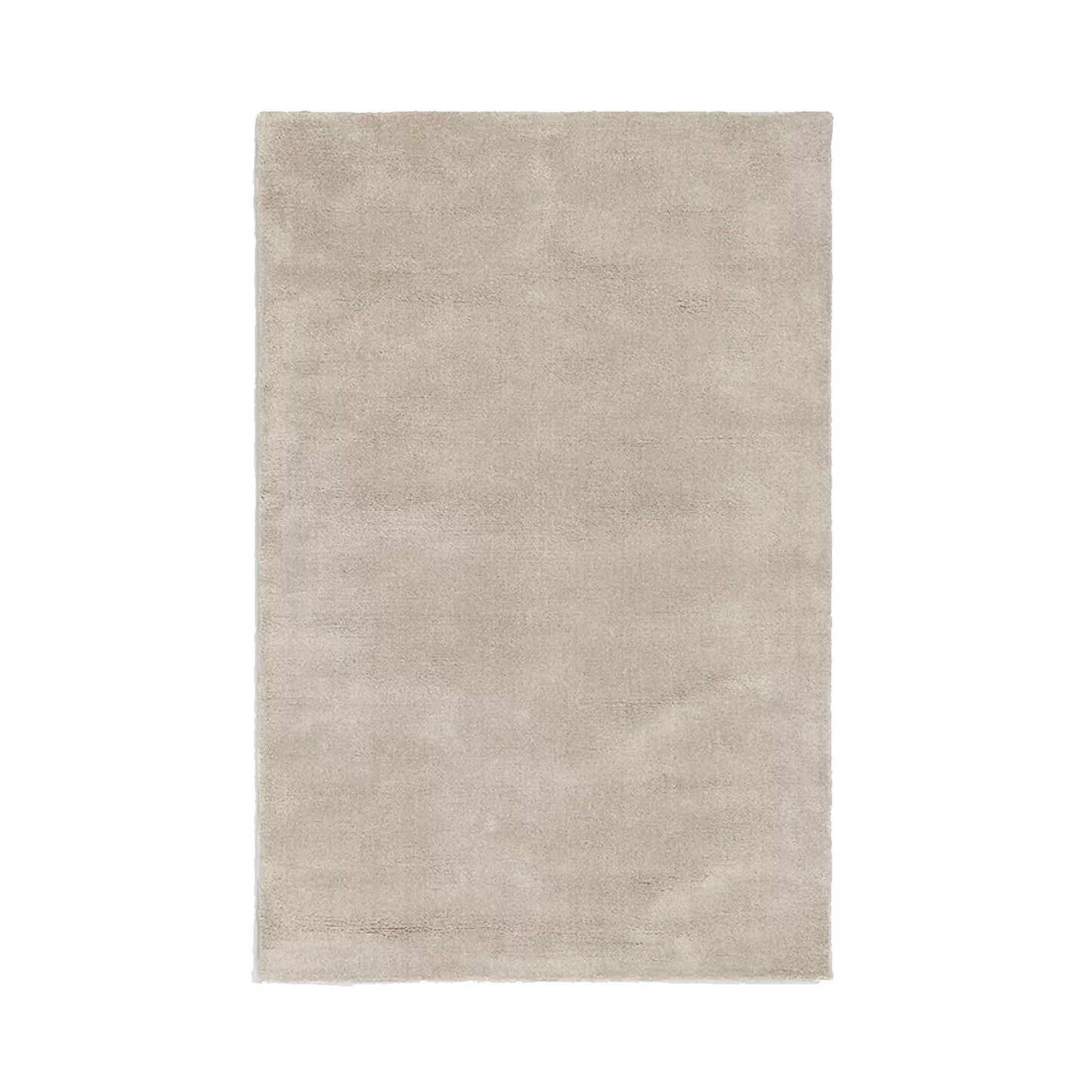 Beige Hand-Tufted Pure Wool Rug - High Density