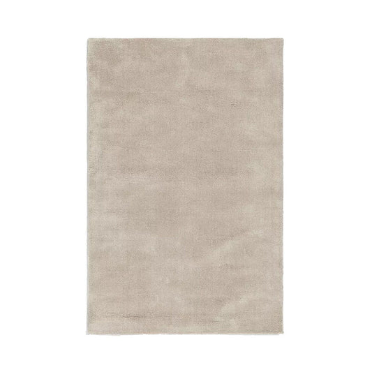 Beige | Solid Color - Handcrafted Rug/Carpet | Pure Wool | Hand Tufted | High Pile | High Density | Yarn Dyed