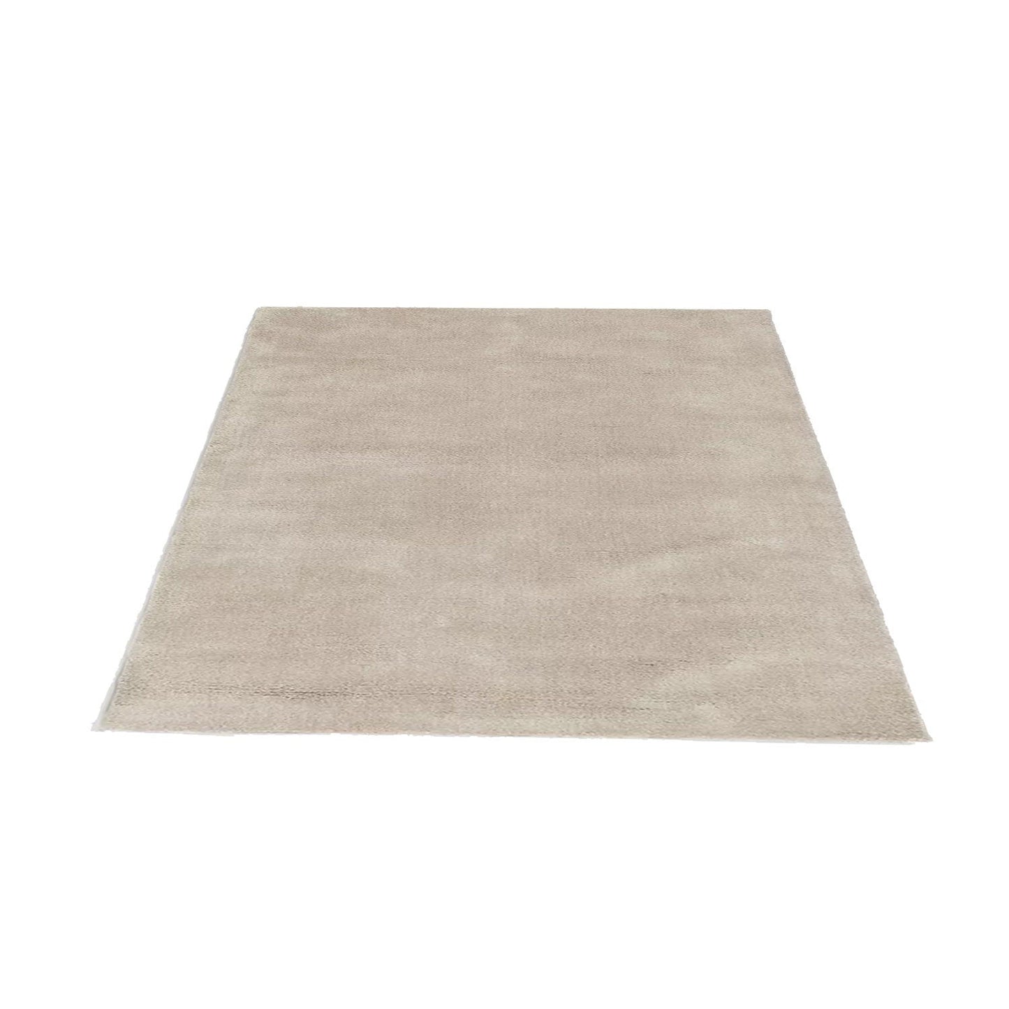 Beige Hand-Tufted Pure Wool Rug - High Density