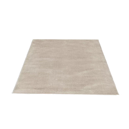 Beige Hand-Tufted Pure Wool Rug - High Density
