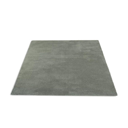 Grey Green Solid Hand-Tufted Pure Wool Rug