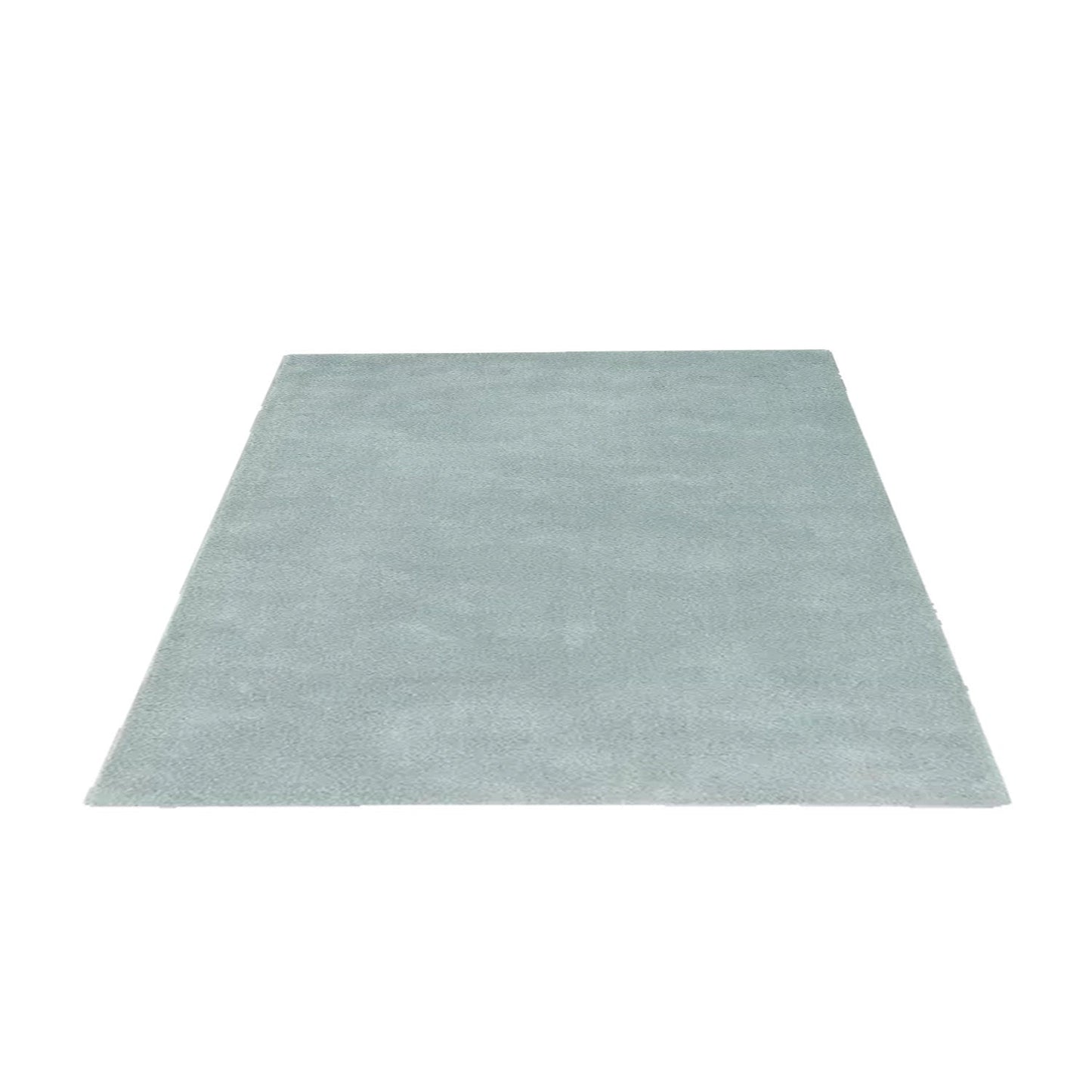 Light Blue Solid Hand-Tufted Pure Wool Luxury Rug