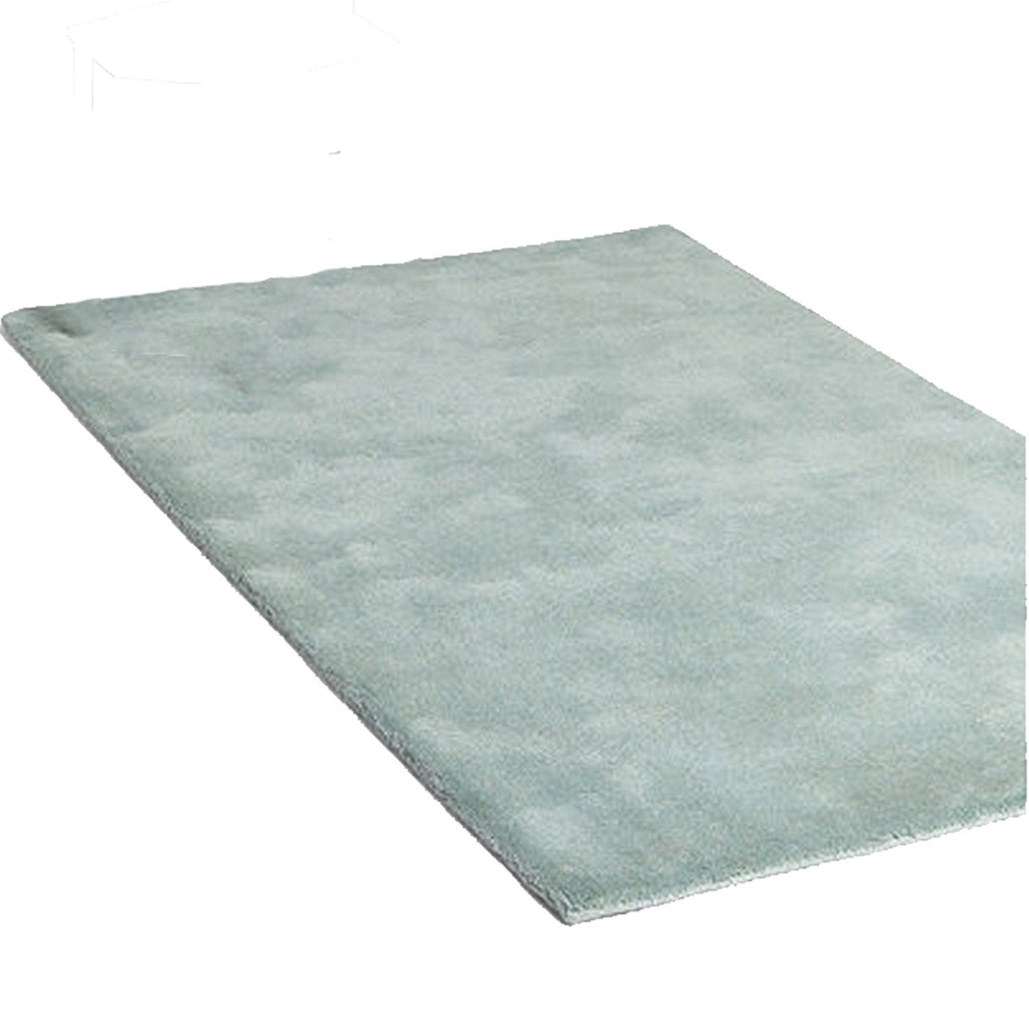 Light Blue Solid Hand-Tufted Pure Wool Luxury Rug