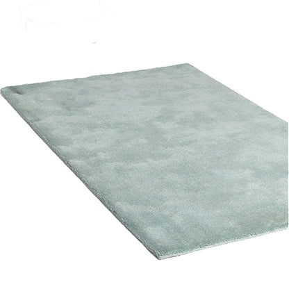 Light Blue Solid Hand-Tufted Pure Wool Luxury Rug