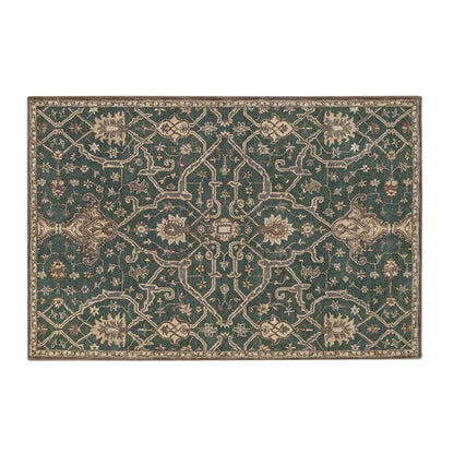 Radin Hand-Tufted Wool Rug - Green, Brown & Beige