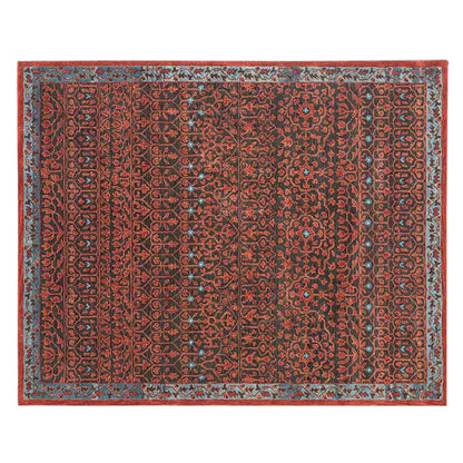 Razdan - Handcrafted Rug/Carpet | Pure Wool | Hand Tufted | High Pile | High Density | Yarn Dyed | Red, Black, Blue