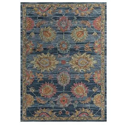 Aziz Hand-Tufted Wool Rug - Blue, Pink & Yellow