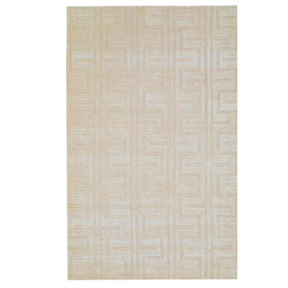 Cream & Beige Abstract Hand-Tufted Wool Rug