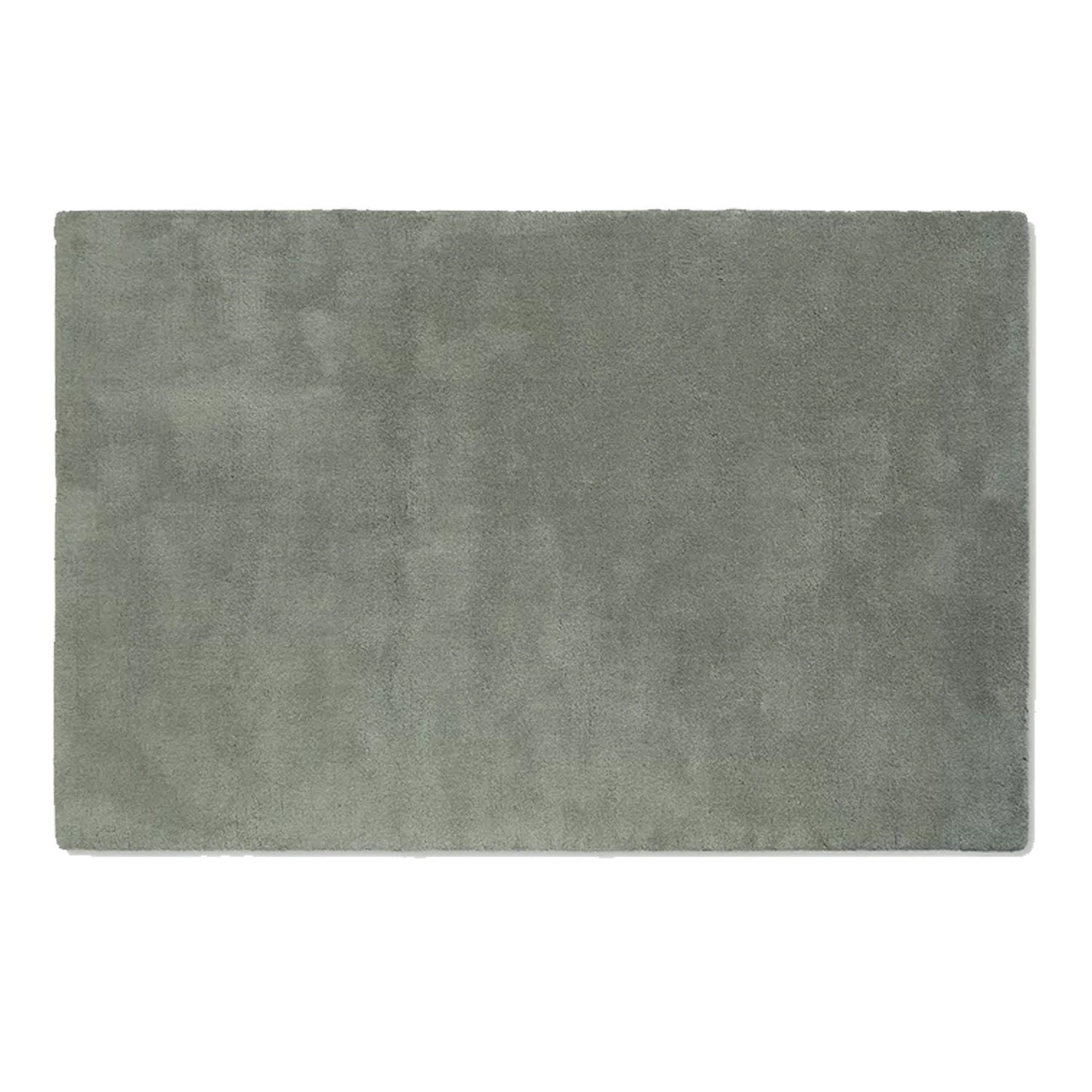 Grey Green Solid Hand-Tufted Pure Wool Rug