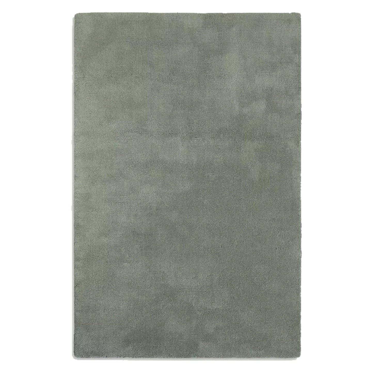 Grey Green Solid Hand-Tufted Pure Wool Rug
