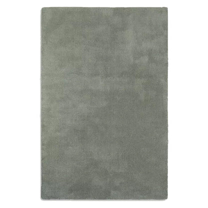 Grey Green Solid Hand-Tufted Pure Wool Rug