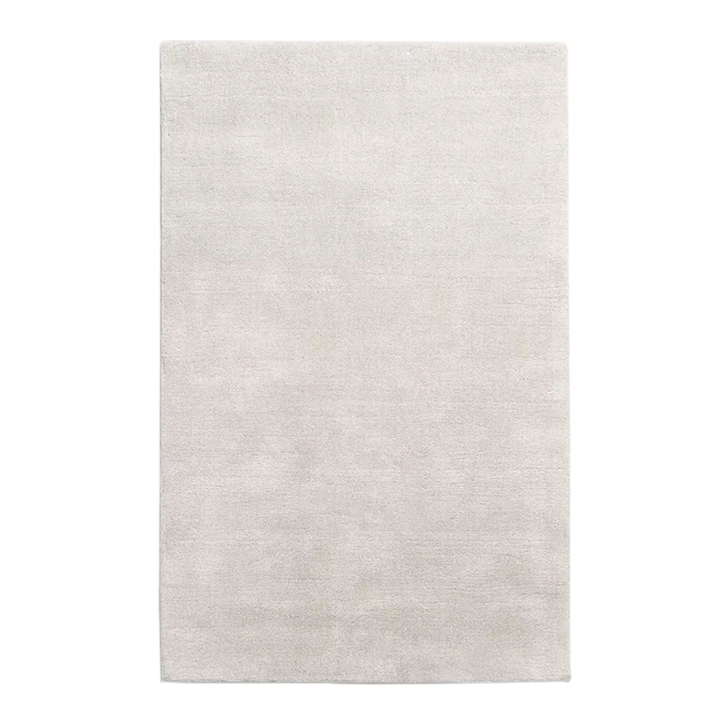 White & Grey Hand-Tufted Pure Wool Rug - High Pile