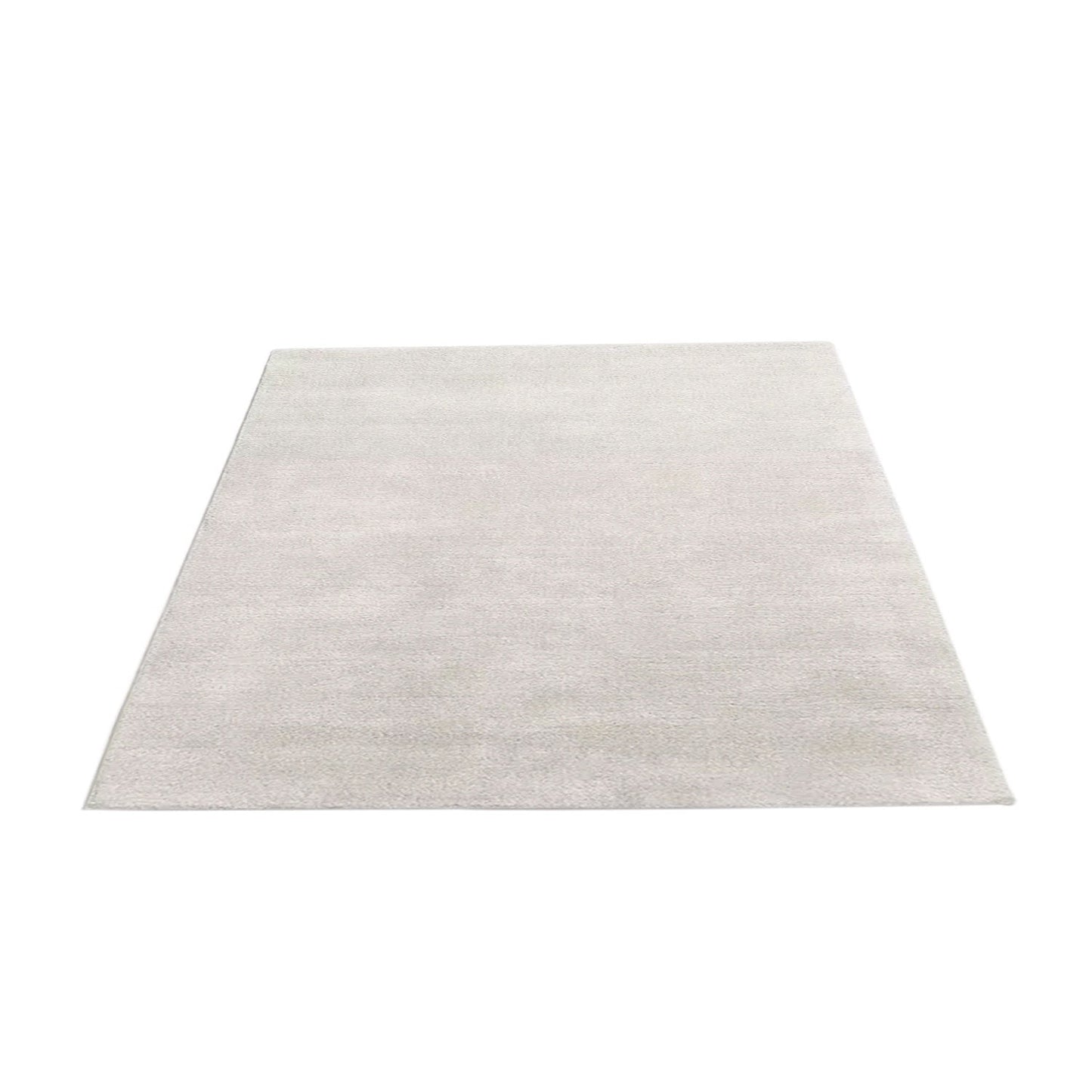 White & Grey Hand-Tufted Pure Wool Rug - High Pile