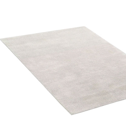 White & Grey Hand-Tufted Pure Wool Rug - High Pile