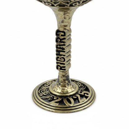 Personalised wine glass set | engraved wine glasses with electro formed stem and base | Set of 2 or 4