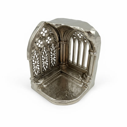 Gothic cathedral tealight holder | Shadow casting candle holder for home decor