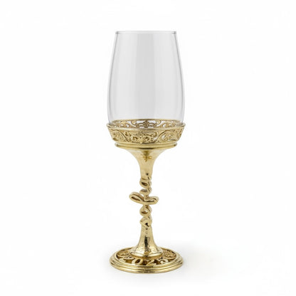 Personalised wine glasses set | electroformed stem and base wedding glasses | set of 2 or 4