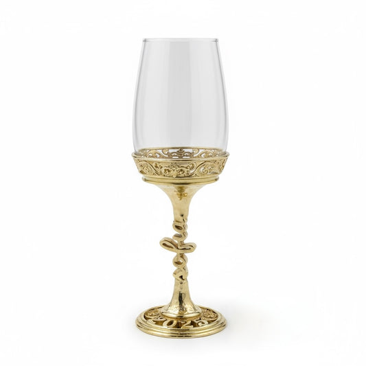 Personalised wine glasses set | electroformed stem and base wedding glasses | set of 2 or 4