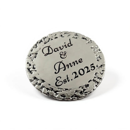 Set of 4 Custom Engraved Round Coasters | Custom Name & Logo Coasters | Housewarming Gift