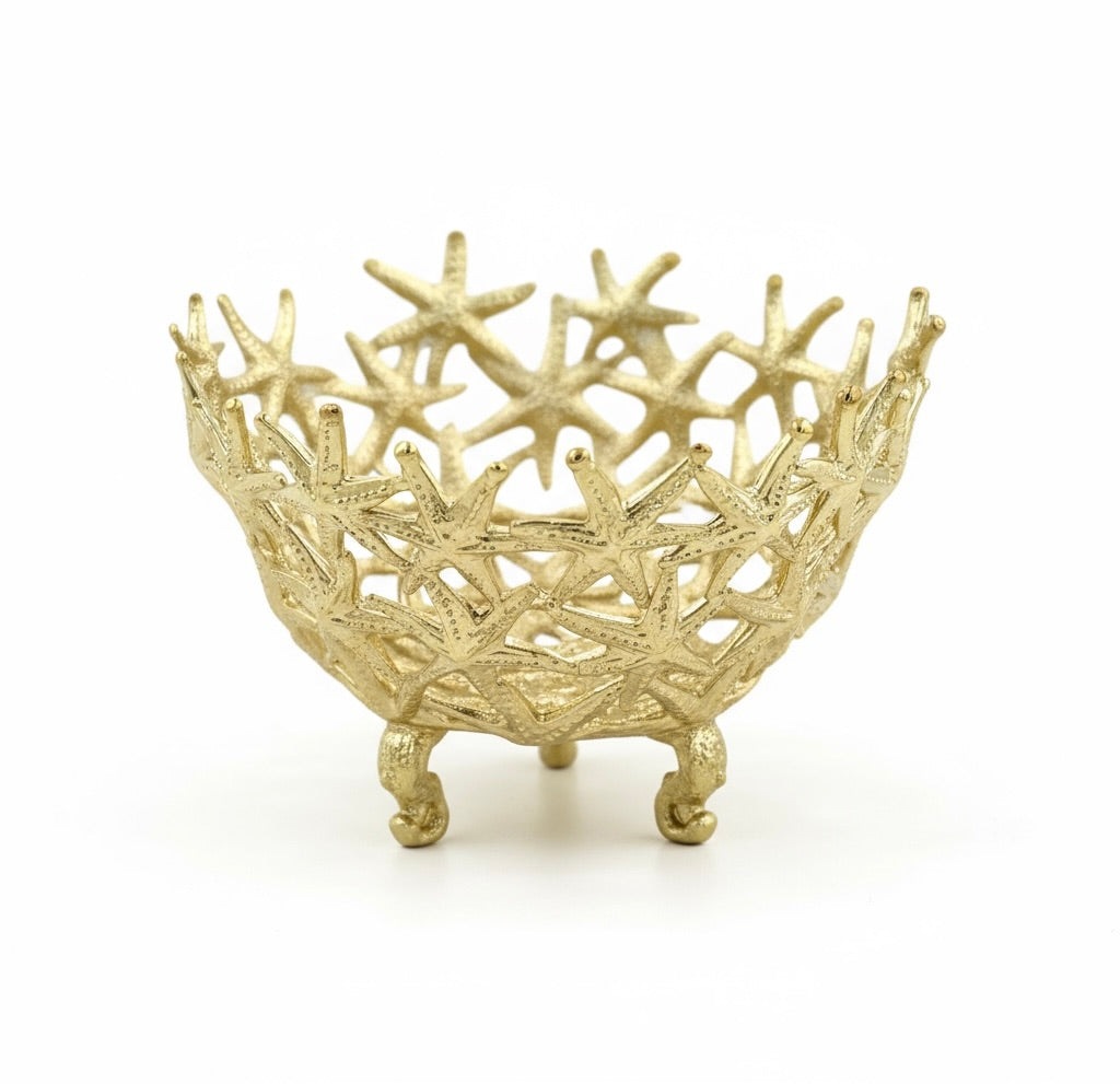 Starfish Bowl – Decorative Serveware | Candy Bowl & Centrepiece | Gold or Antique Finish