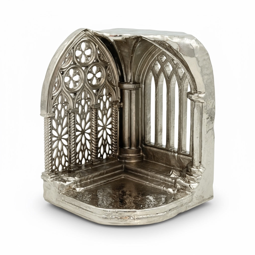 Gothic cathedral tealight holder | Shadow casting candle holder for home decor