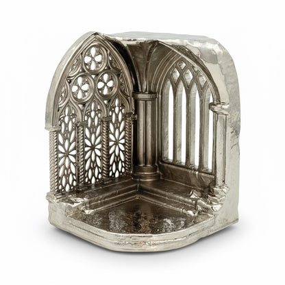 Gothic cathedral tealight holder | Shadow casting candle holder for home decor