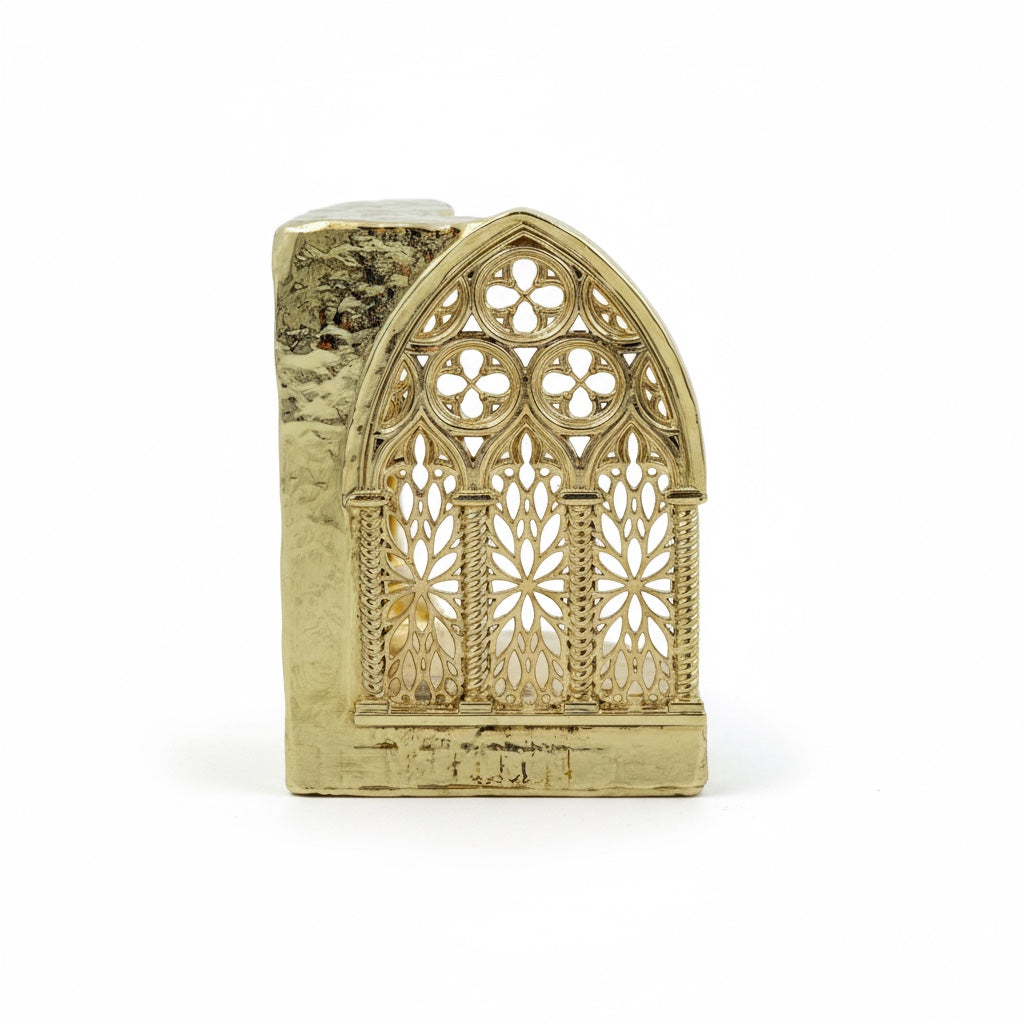 Gothic cathedral tealight holder | Shadow casting candle holder for home decor