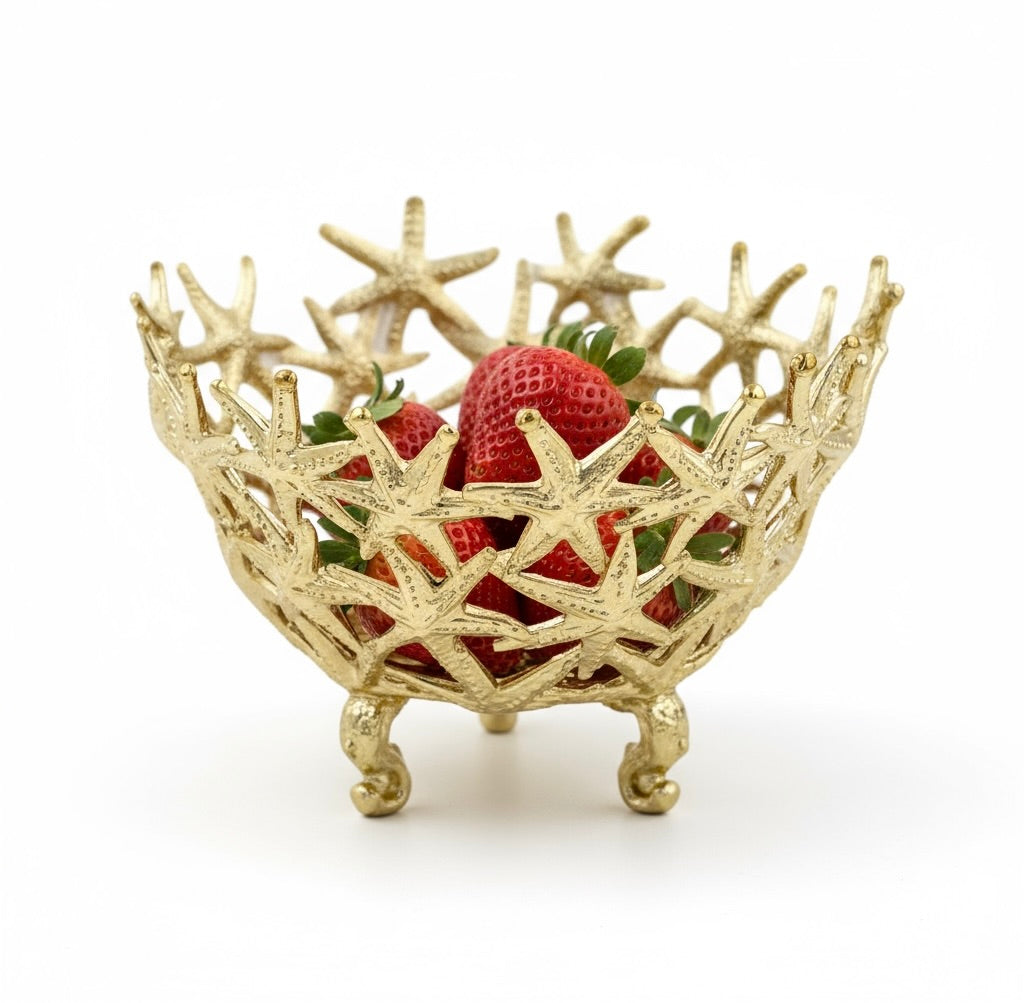 Starfish Bowl – Decorative Serveware | Candy Bowl & Centrepiece | Gold or Antique Finish