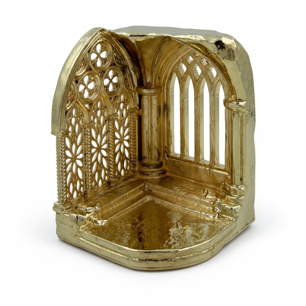 Gothic cathedral tealight holder | Shadow casting candle holder for home decor
