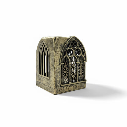 Gothic cathedral tealight holder | Shadow casting candle holder for home decor
