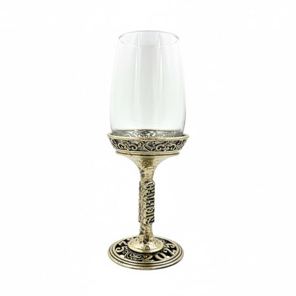 Personalised wine glass set | engraved wine glasses with electro formed stem and base | Set of 2 or 4