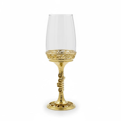 Personalised wine glasses set | engraved electro-formed stem and base wedding gift | set of 2 or 4